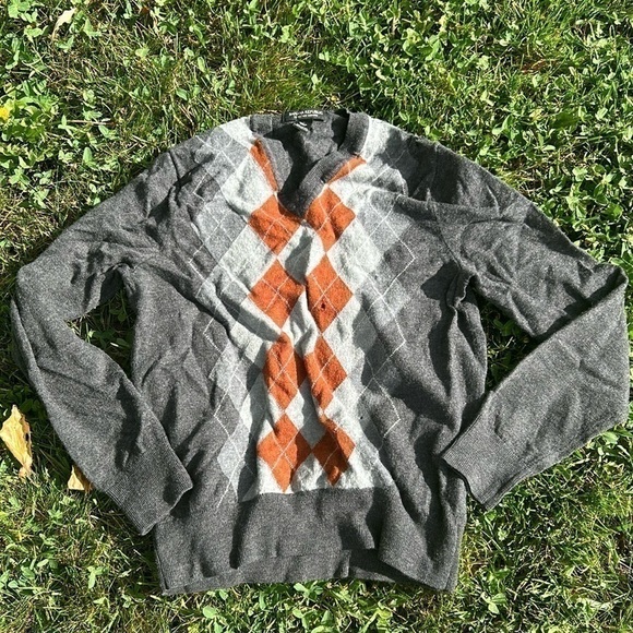 Banana Republic long sleeve preppy argyle sweater - Picture 1 of 6